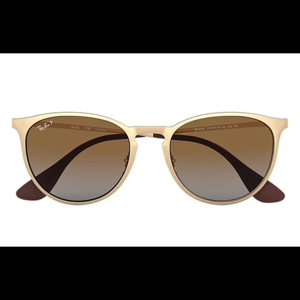 Ray-Ban Erika Polarized Gold Metal Sunglasses